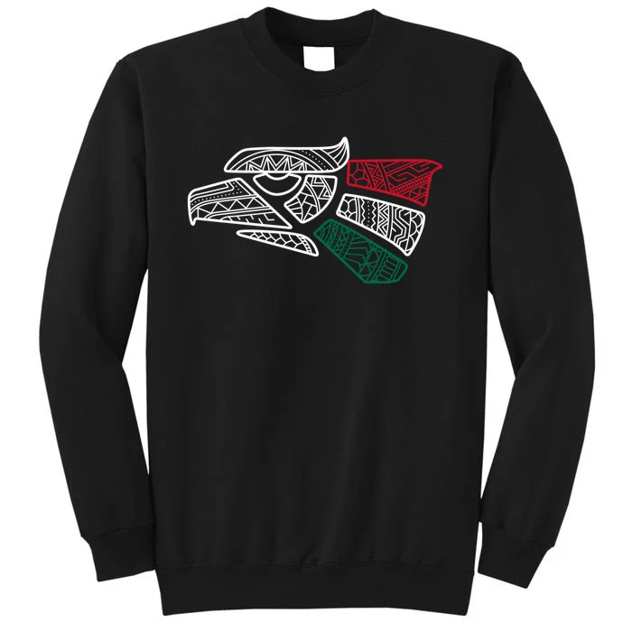 Mexico Flag Mexican Eagle Aztec Style Hecho En Mexico Tall Sweatshirt