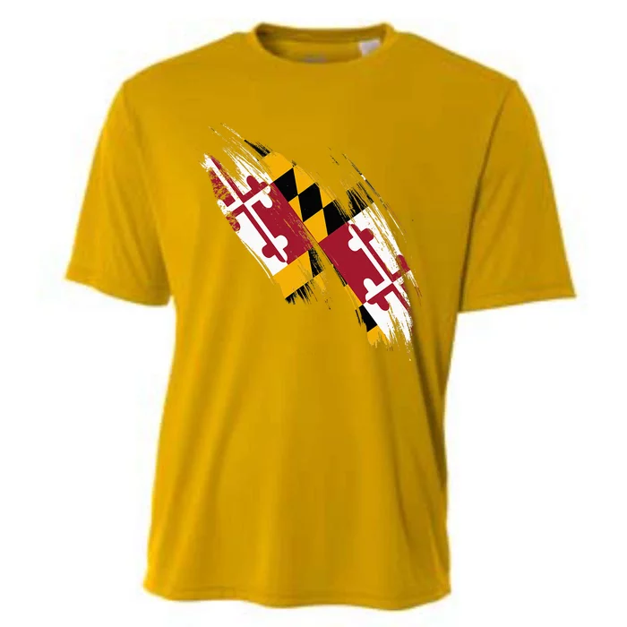 Maryland Flag Marylander Maryland Flag State Pride Cooling Performance Crew T-Shirt