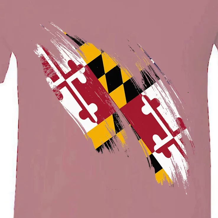 Maryland Flag Marylander Maryland Flag State Pride V-Neck T-Shirt