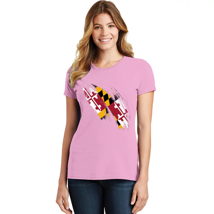 Maryland Flag Marylander Maryland Flag State Pride Women's T-Shirt