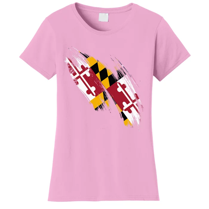 Maryland Flag Marylander Maryland Flag State Pride Women's T-Shirt