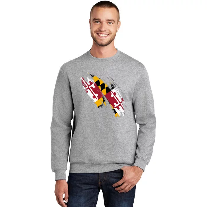 Maryland Flag Marylander Maryland Flag State Pride Tall Sweatshirt