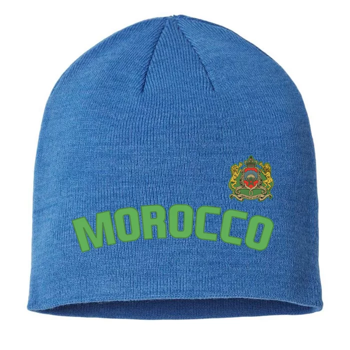 Morocco Flag Moroccan Pride International Country Funny Gift 8 1/2in Sustainable Knit Beanie