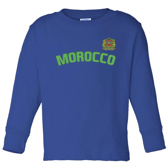 Morocco Flag Moroccan Pride International Country Funny Gift Toddler Long Sleeve Shirt