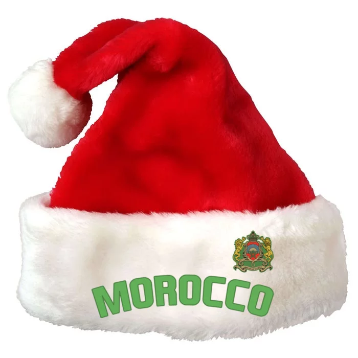 Morocco Flag Moroccan Pride International Country Funny Gift Premium Christmas Santa Hat