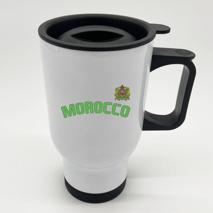 Morocco Flag Moroccan Pride International Country Funny Gift Front & Back Stainless Steel Travel Mug