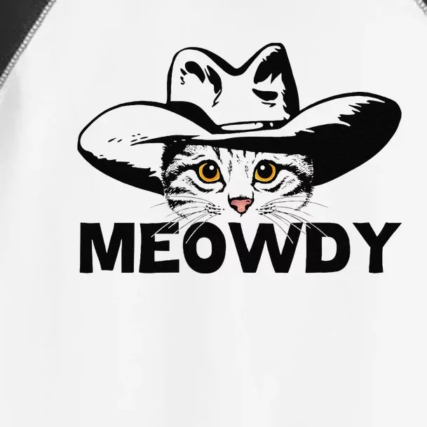 Meowdy Funny Mashup Between Meow And Howdy Cat Meme Toddler Fine Jersey T-Shirt