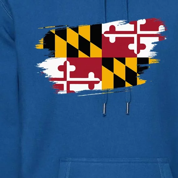 Maryland Flag Marylander Maryland Flag State Pride Premium Hoodie