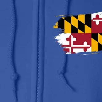 Maryland Flag Marylander Maryland Flag State Pride Full Zip Hoodie