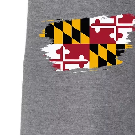 Maryland Flag Marylander Maryland Flag State Pride Doggie 3-End Fleece Hoodie