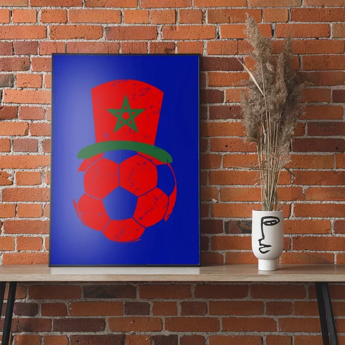 Morocco Flag Moroccan Soccer Supporter Gift Poster