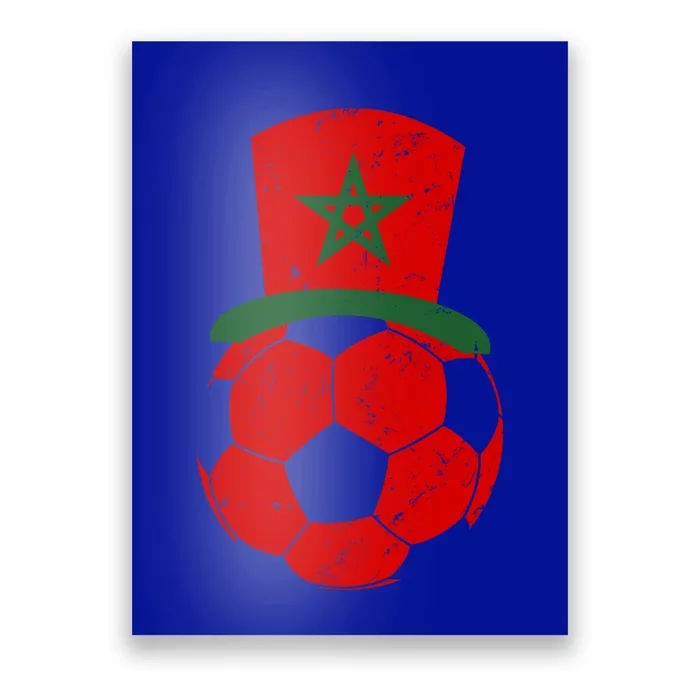 Morocco Flag Moroccan Soccer Supporter Gift Poster