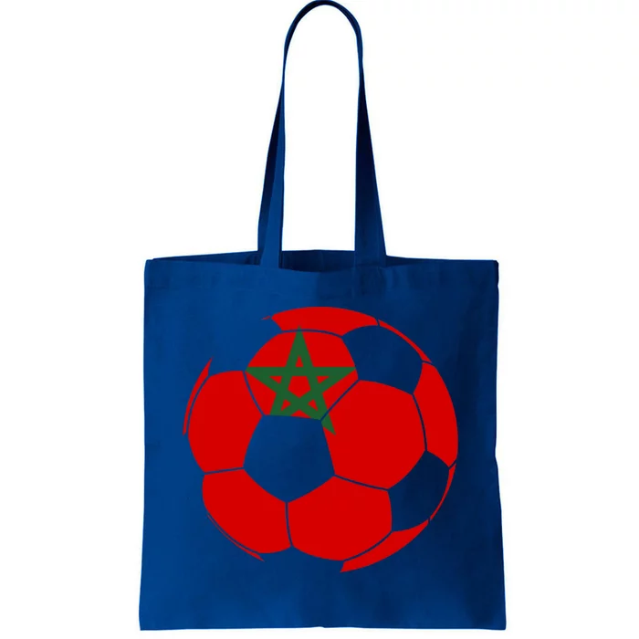 Morocco Flag Moroccan Soccer Supporter Funny Gift Tote Bag