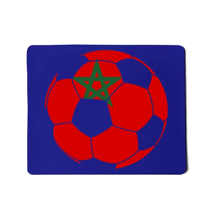 Morocco Flag Moroccan Soccer Supporter Funny Gift Mousepad