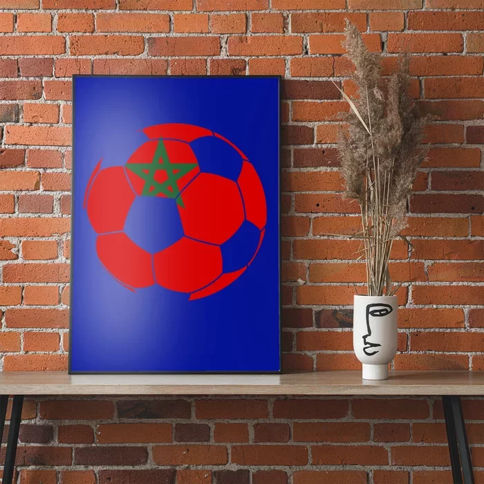 Morocco Flag Moroccan Soccer Supporter Funny Gift Poster