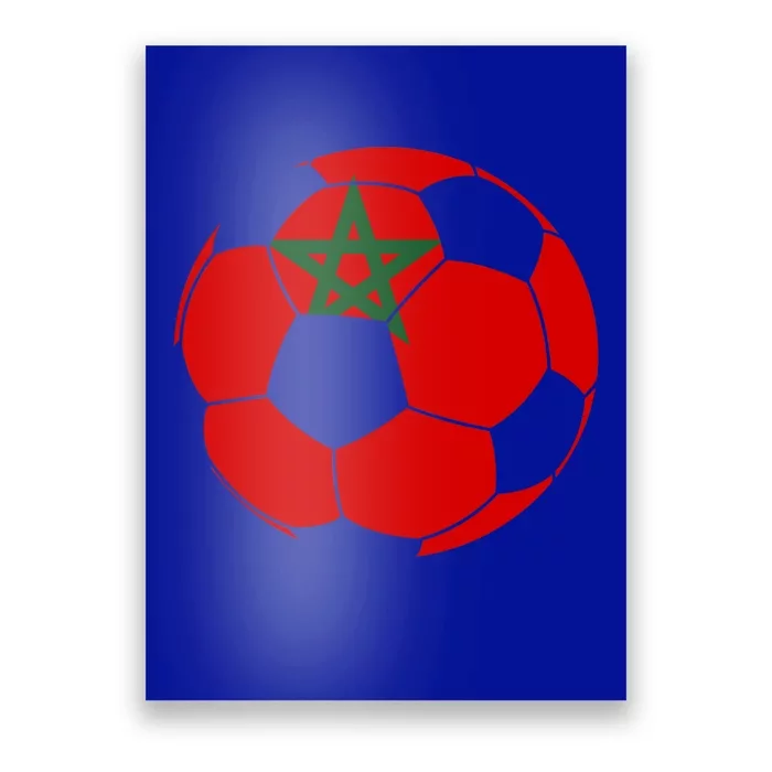 Morocco Flag Moroccan Soccer Supporter Funny Gift Poster