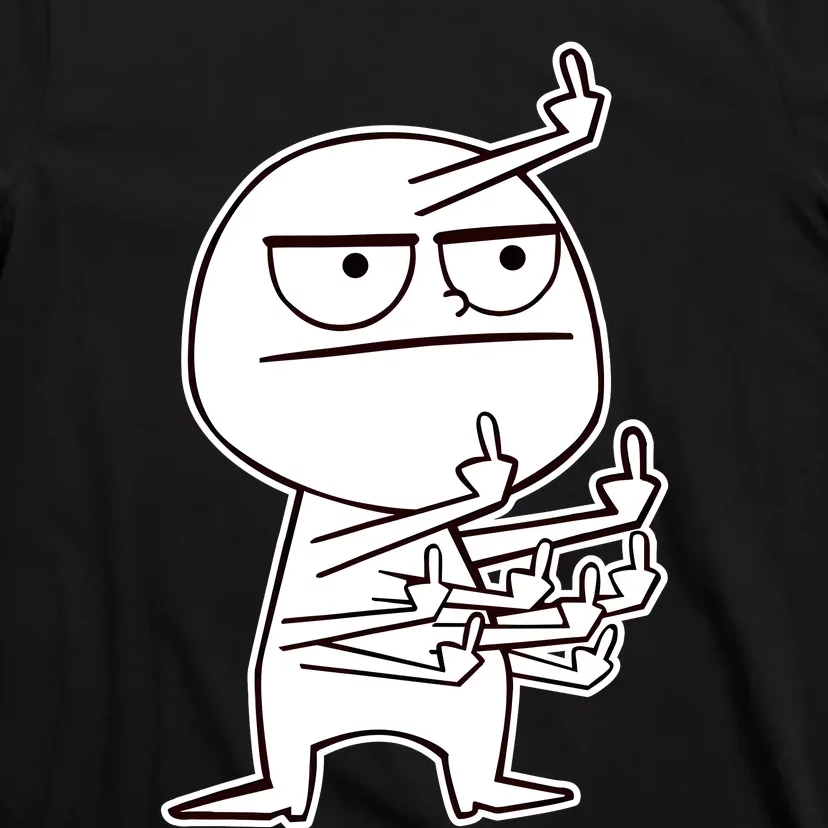 Middle Finger Maniac Funny T-Shirt