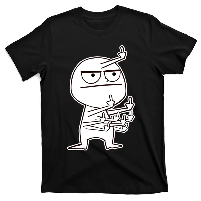 Middle Finger Maniac Funny T-Shirt