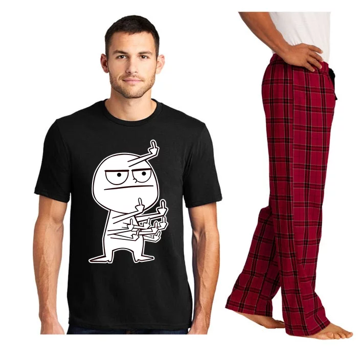 Middle Finger Maniac Funny Pajama Set