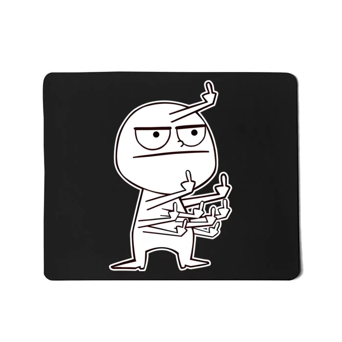 Middle Finger Maniac Funny Mousepad