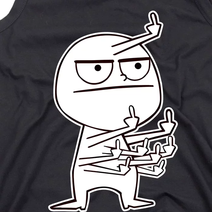 Middle Finger Maniac Funny Tank Top