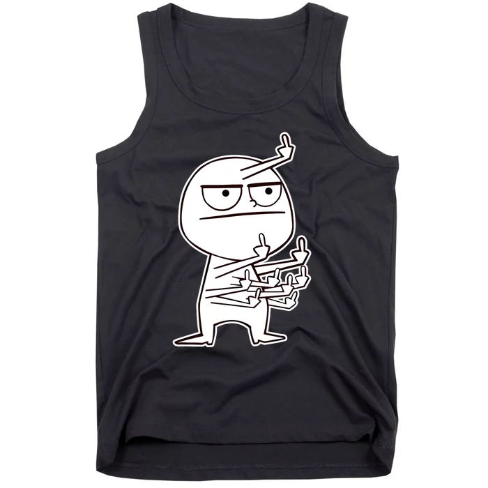 Middle Finger Maniac Funny Tank Top