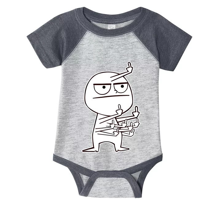 Middle Finger Maniac Funny Infant Baby Jersey Bodysuit