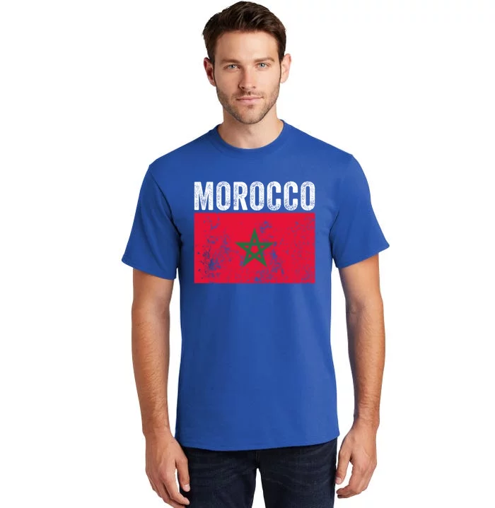 Morocco Flag Moroccan Soccer Supporter Cool Gift Tall T-Shirt