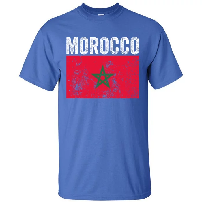 Morocco Flag Moroccan Soccer Supporter Cool Gift Tall T-Shirt