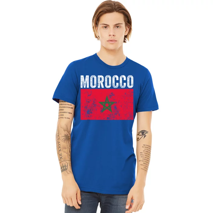 Morocco Flag Moroccan Soccer Supporter Cool Gift Premium T-Shirt