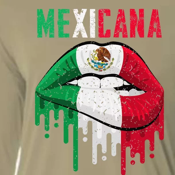 Mexican Flag Mexicana Pride Cooling Performance Long Sleeve Crew