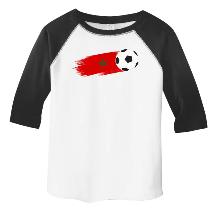 Morocco Flag Moroccan Soccer Supporter Funny Gift Toddler Fine Jersey T-Shirt