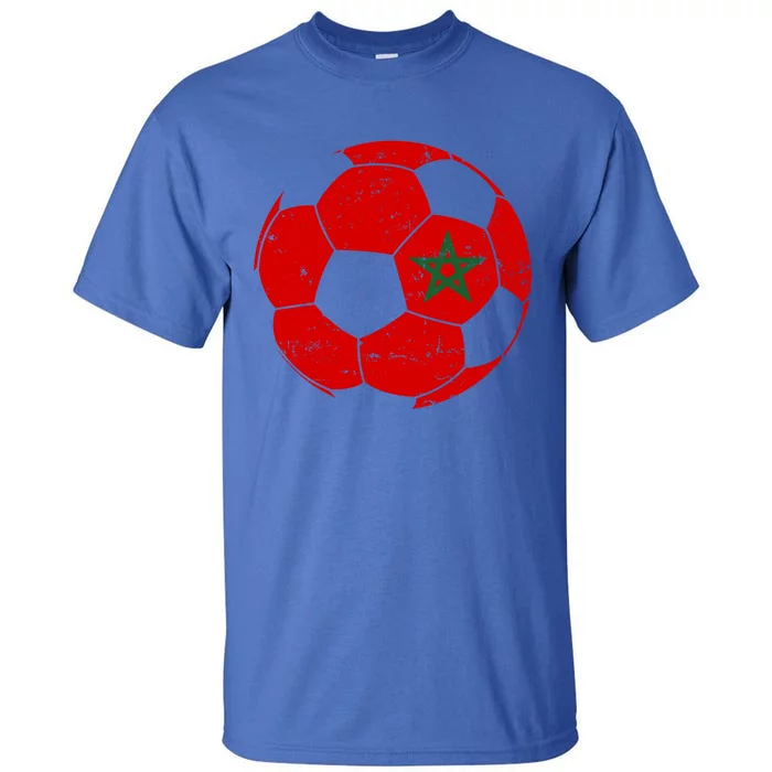 Morocco Flag Moroccan Soccer Supporter Gift Tall T-Shirt