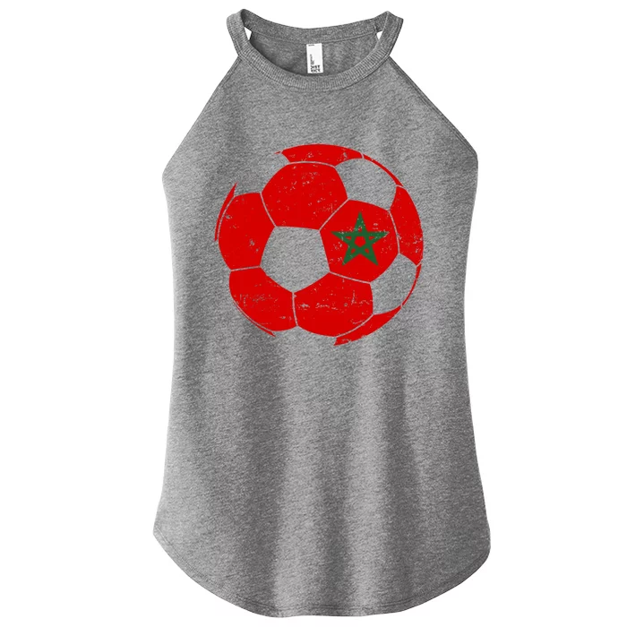 Morocco Flag Moroccan Soccer Supporter Gift Women’s Perfect Tri Rocker Tank