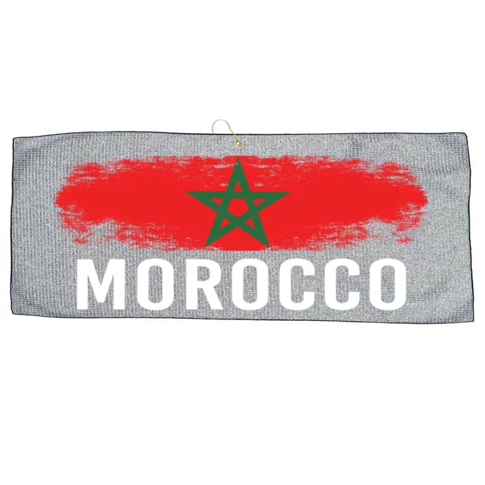 Morocco Flag Moroccan Soccer Supporter Gift Large Microfiber Waffle Golf Towel