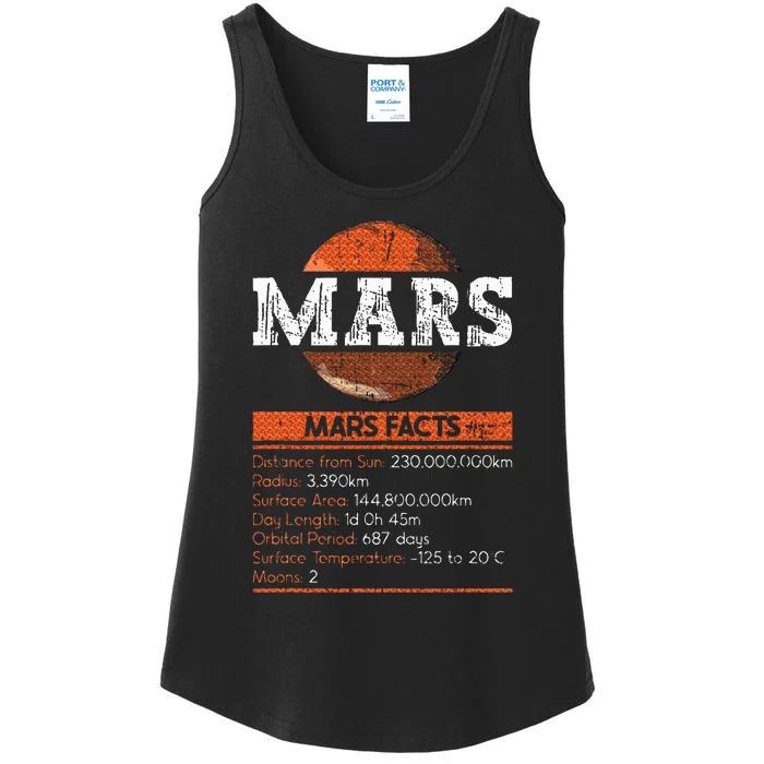 Mars Facts Mars Planet Space Lover Ladies Essential Tank