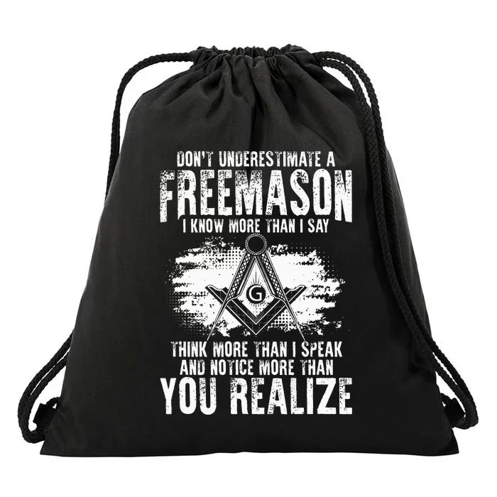 Masonry Freemasonry Masonic DonT Underestimate A Freemasons Drawstring Bag