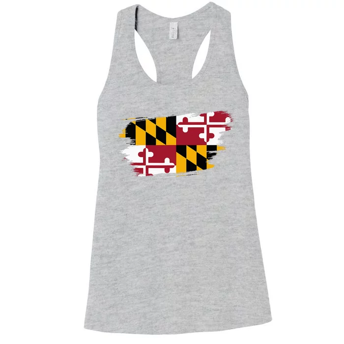 Maryland Flag Marylander Maryland Flag State Pride Women's Racerback Tank