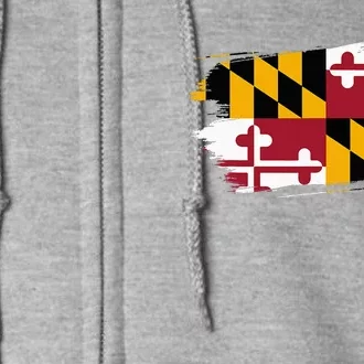 Maryland Flag Marylander Maryland Flag State Pride Full Zip Hoodie