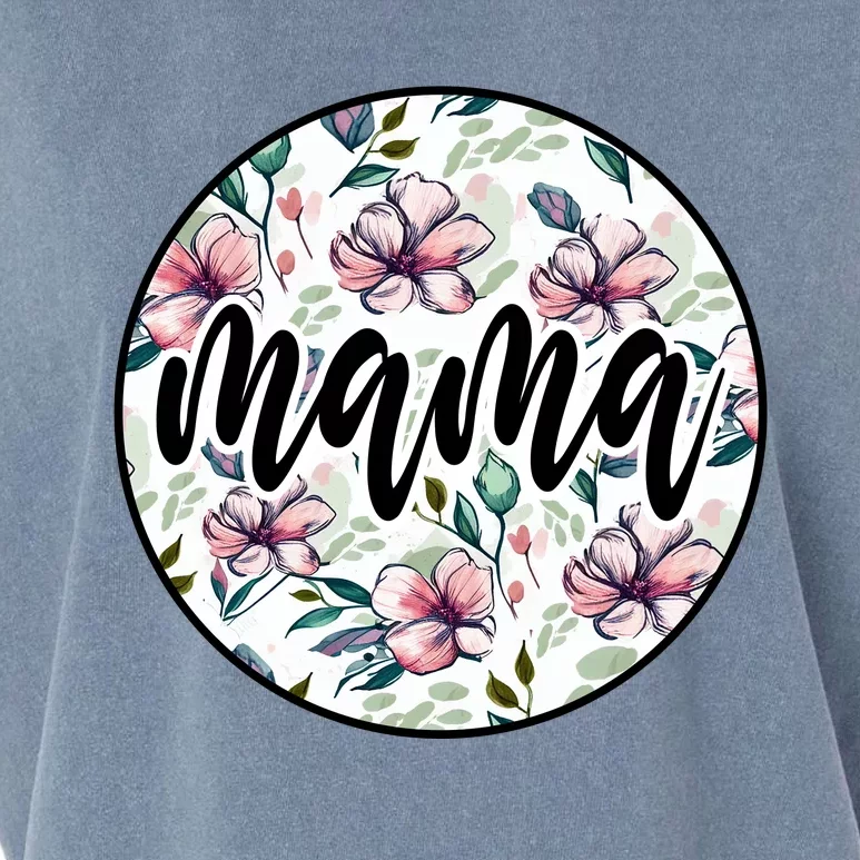 Mama Floral Mom Flower Mother's Day Garment-Dyed Women's Muscle Tee