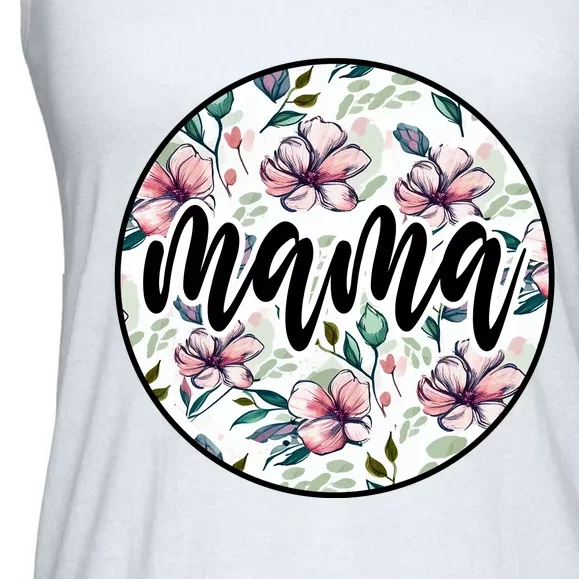 Mama Floral Mom Flower Mother's Day Ladies Essential Flowy Tank