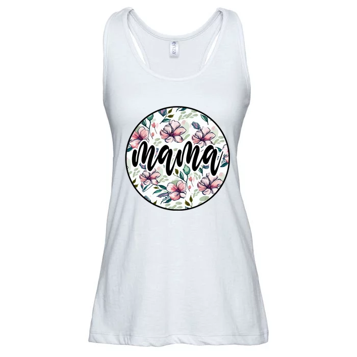 Mama Floral Mom Flower Mother's Day Ladies Essential Flowy Tank