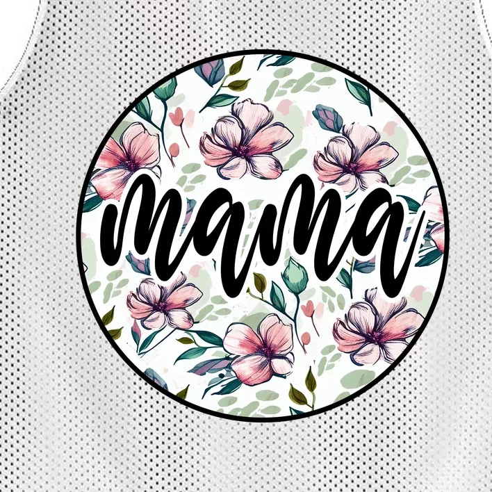 Mama Floral Mom Flower Mother's Day Mesh Reversible Basketball Jersey Tank