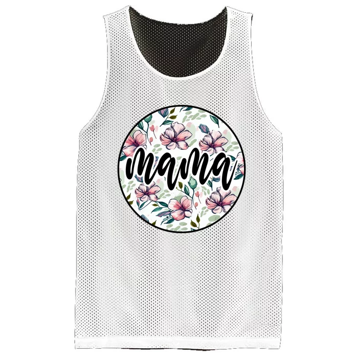 Mama Floral Mom Flower Mother's Day Mesh Reversible Basketball Jersey Tank