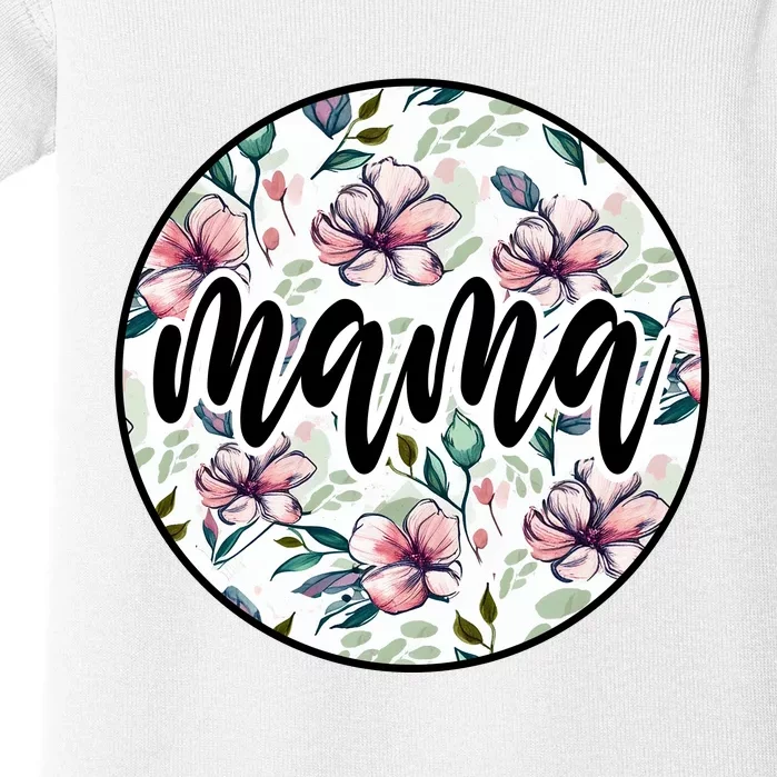 Mama Floral Mom Flower Mother's Day Baby Bodysuit