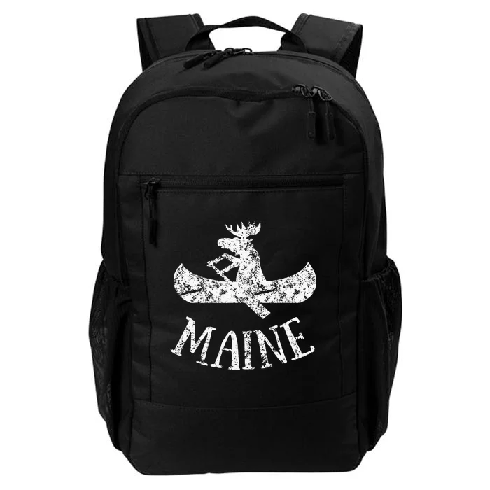 Maine Funny Moose Canoe Vacation Daily Commute Backpack