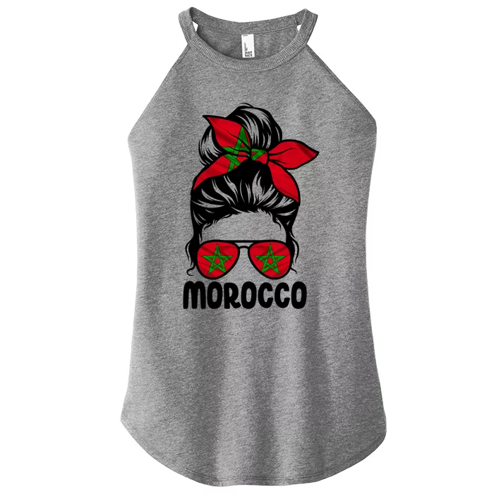 Morocco Flag Moroccan Soccer / Football Gift Women’s Perfect Tri Rocker Tank