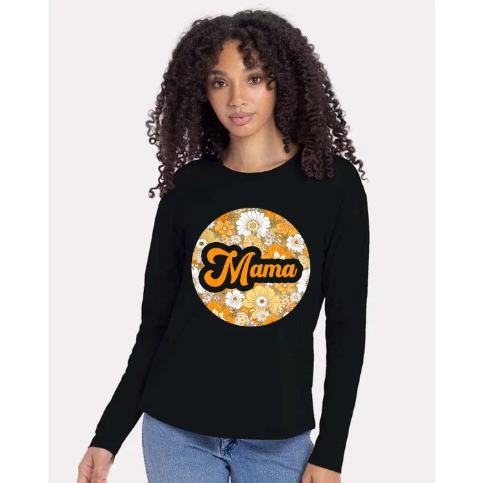 Mama Floral Mother's Day Gift Womens Cotton Relaxed Long Sleeve T-Shirt