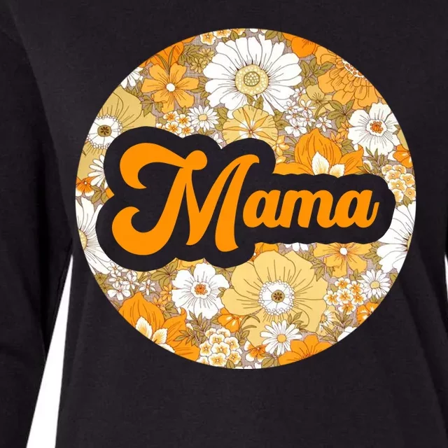 Mama Floral Mother's Day Gift Womens Cotton Relaxed Long Sleeve T-Shirt