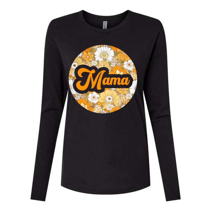 Mama Floral Mother's Day Gift Womens Cotton Relaxed Long Sleeve T-Shirt